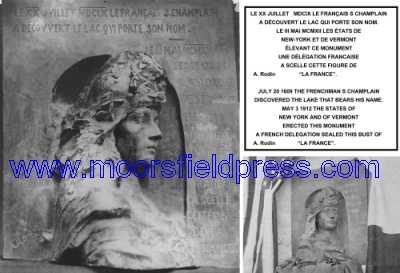 rodin bronze bust la france
                  champlain memorial crown point
