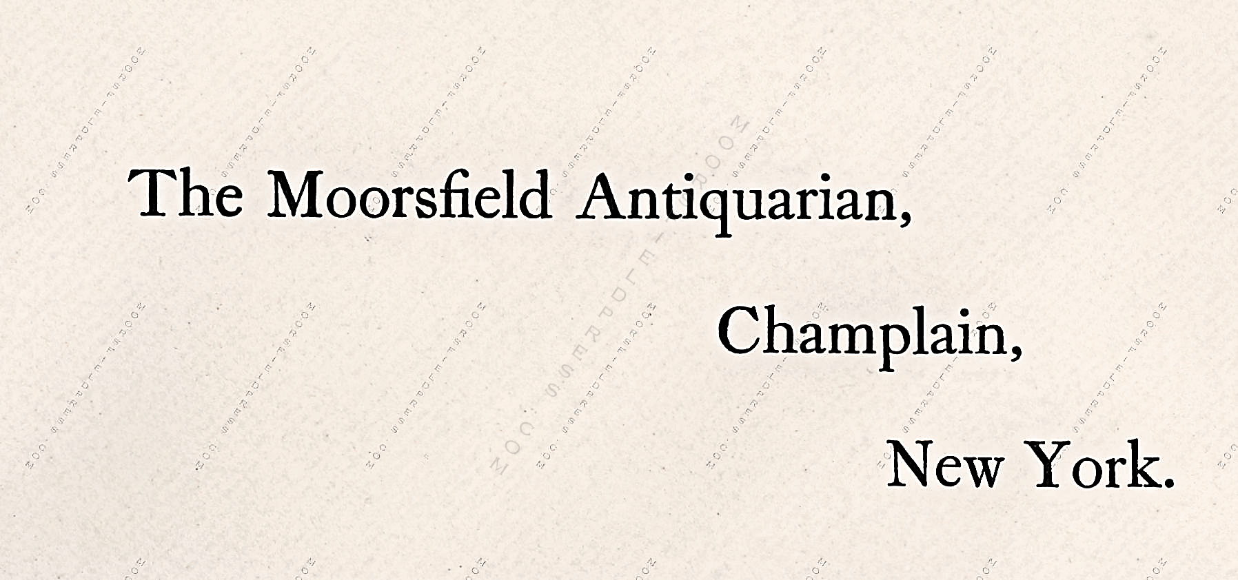 Examples
                      of the Moorsfield Press Caslon Typeface