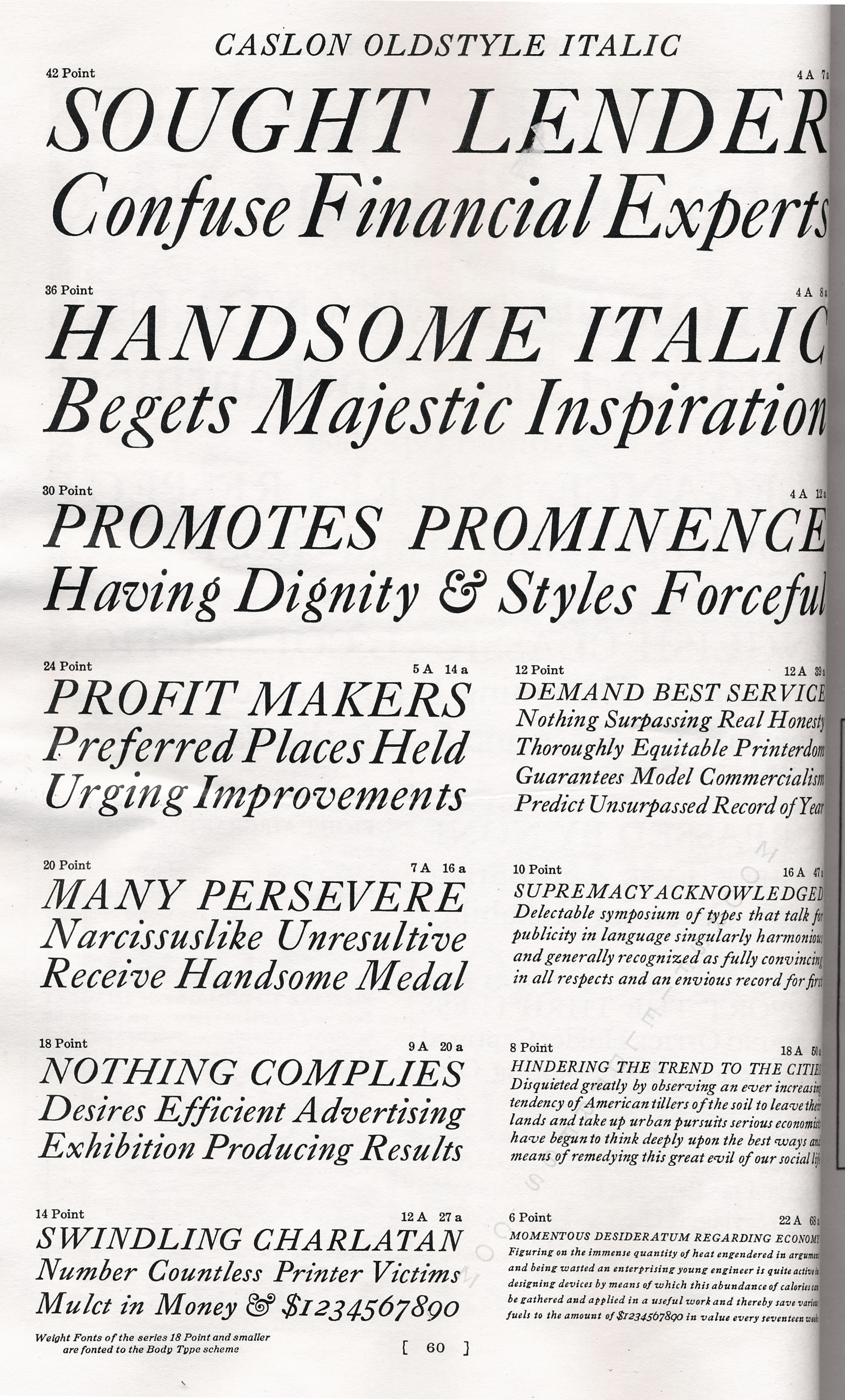 Caslon Font
              Typeface Catalog owned by Winfred Porter Truesdell