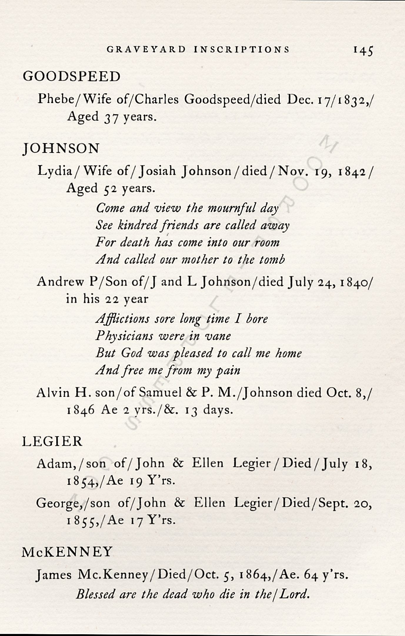 The
                      Moorsfield Antiquarian-Inscriptions from Old
                      Graveyards: the McLellan Cemetery Transcriptions