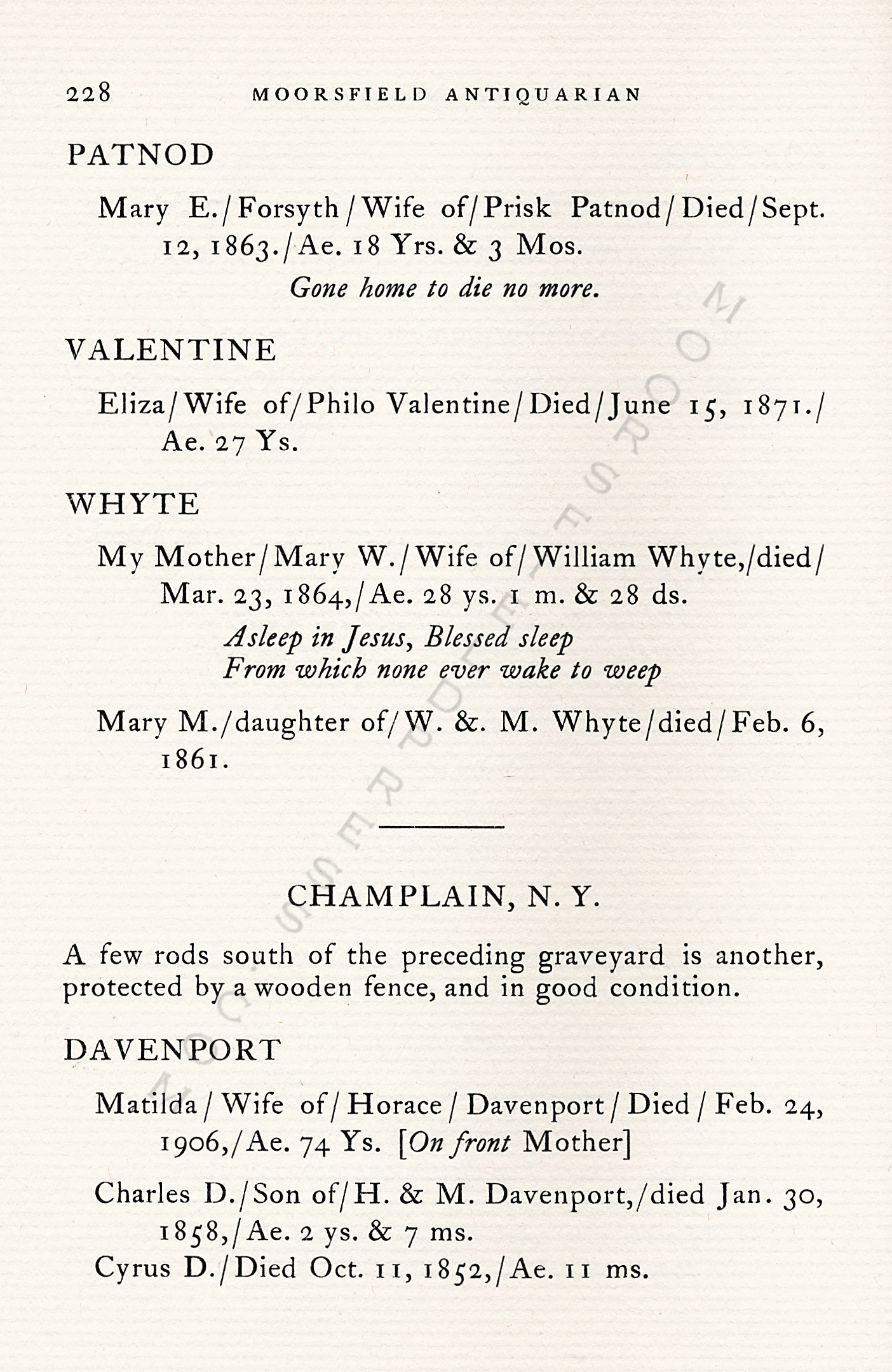 The
                      Moorsfield Antiquarian-Inscriptions from Old
                      Graveyards: the McLellan Cemetery Transcriptions