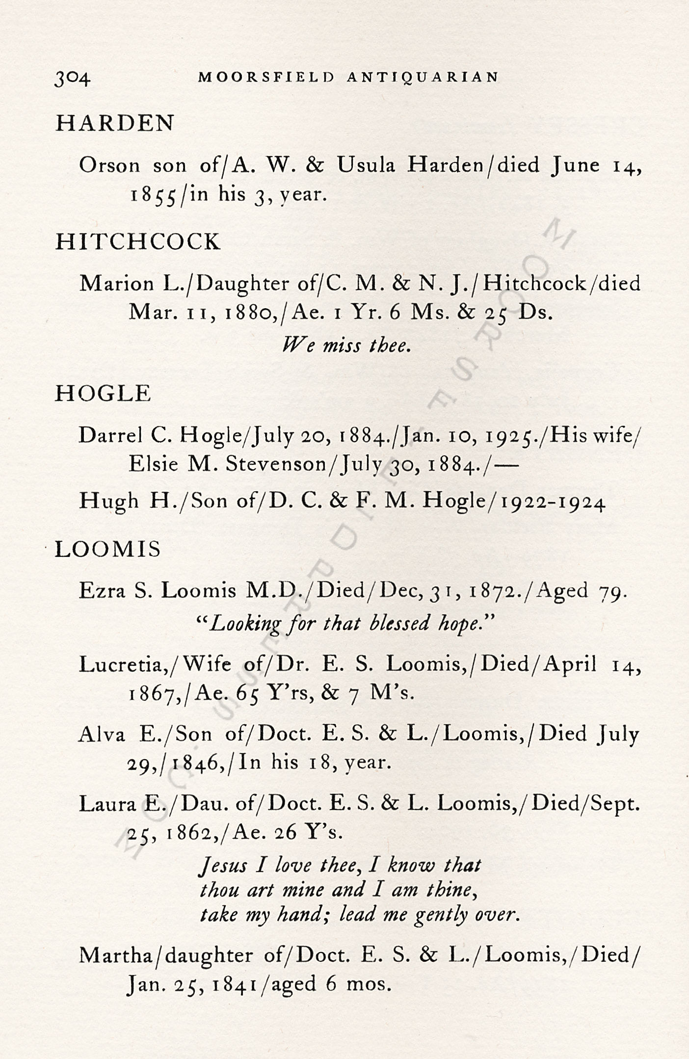 The
                      Moorsfield Antiquarian-Inscriptions from Old
                      Graveyards: the McLellan Cemetery Transcriptions