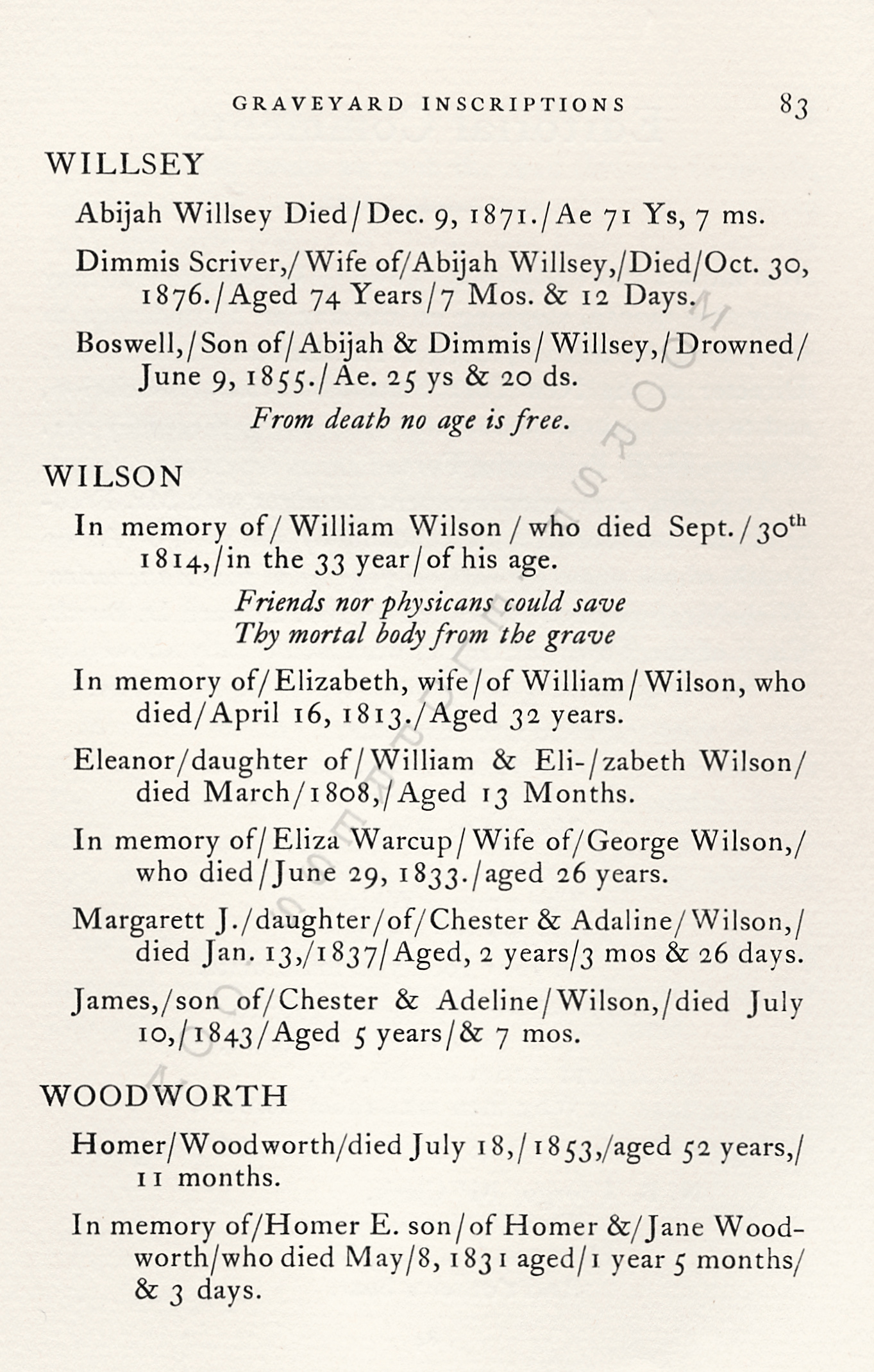 The
                      Moorsfield Antiquarian-Inscriptions from Old
                      Graveyards: the McLellan Cemetery Transcriptions