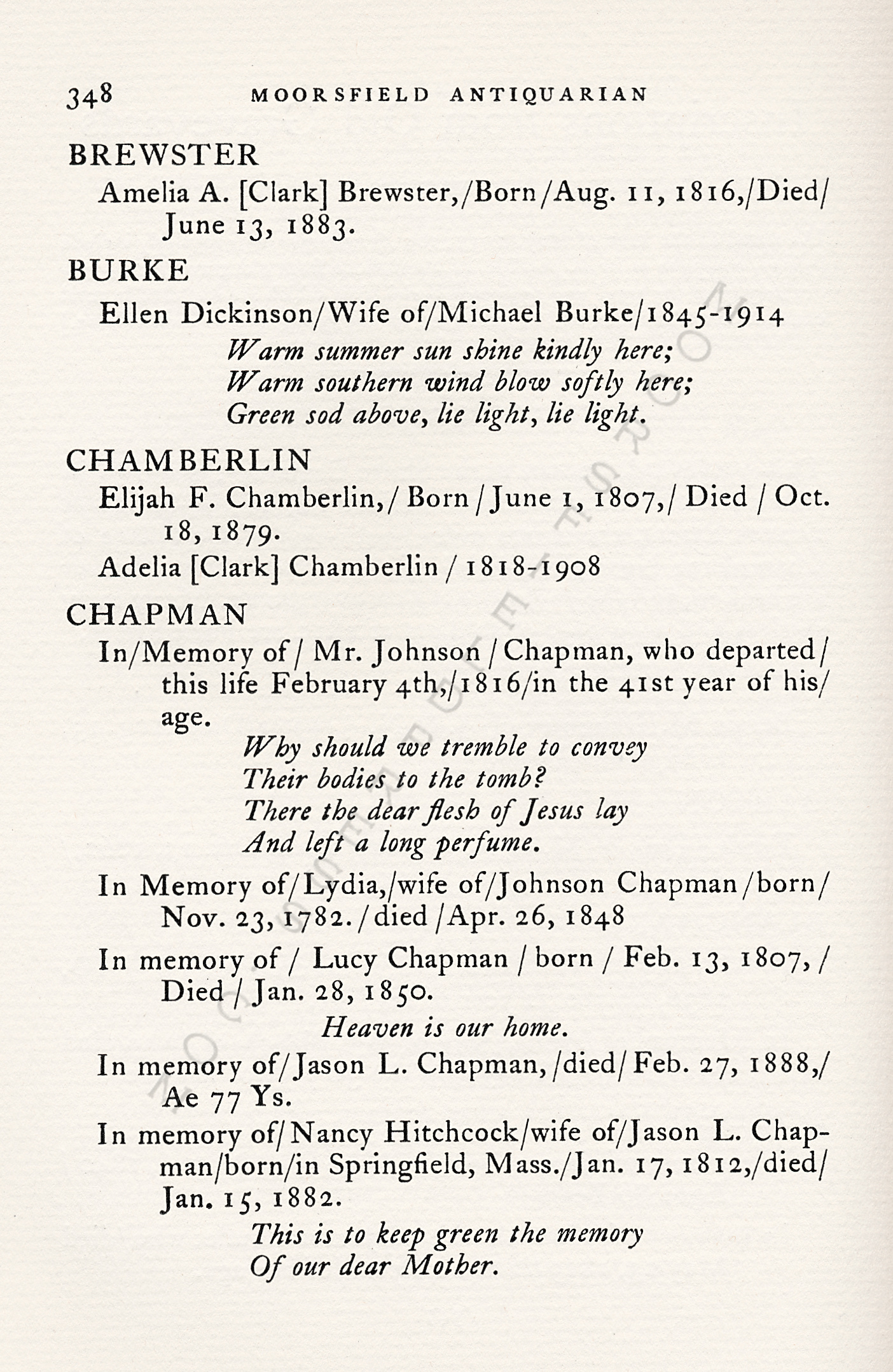 The
                      Moorsfield Antiquarian-Inscriptions from Old
                      Graveyards: the McLellan Cemetery Transcriptions