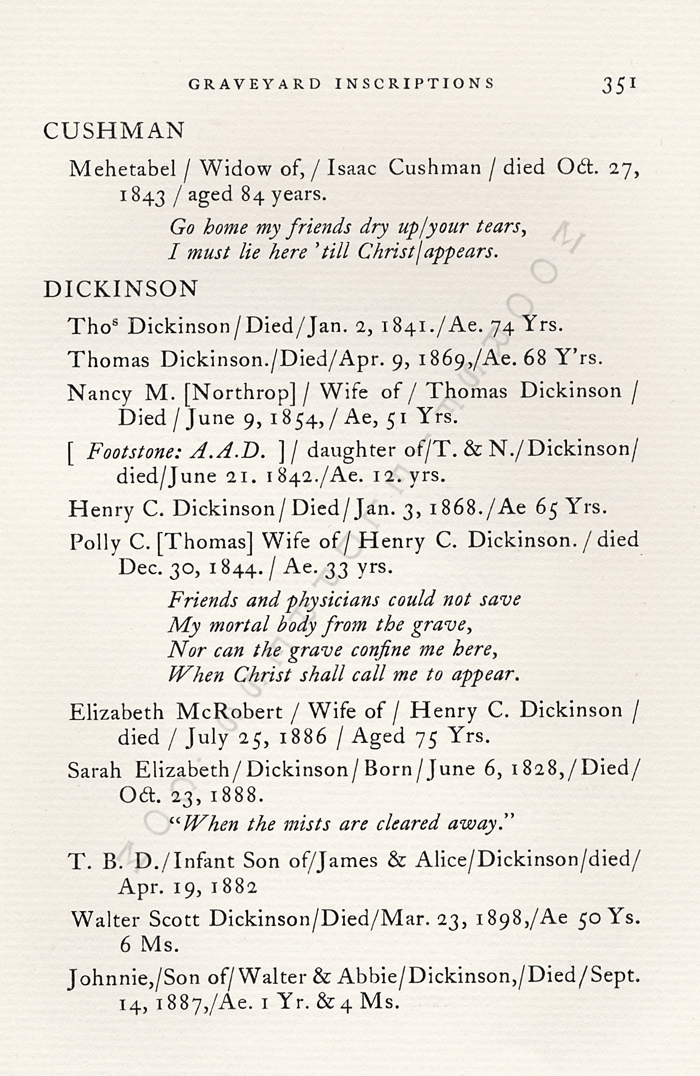 The
                      Moorsfield Antiquarian-Inscriptions from Old
                      Graveyards: the McLellan Cemetery Transcriptions