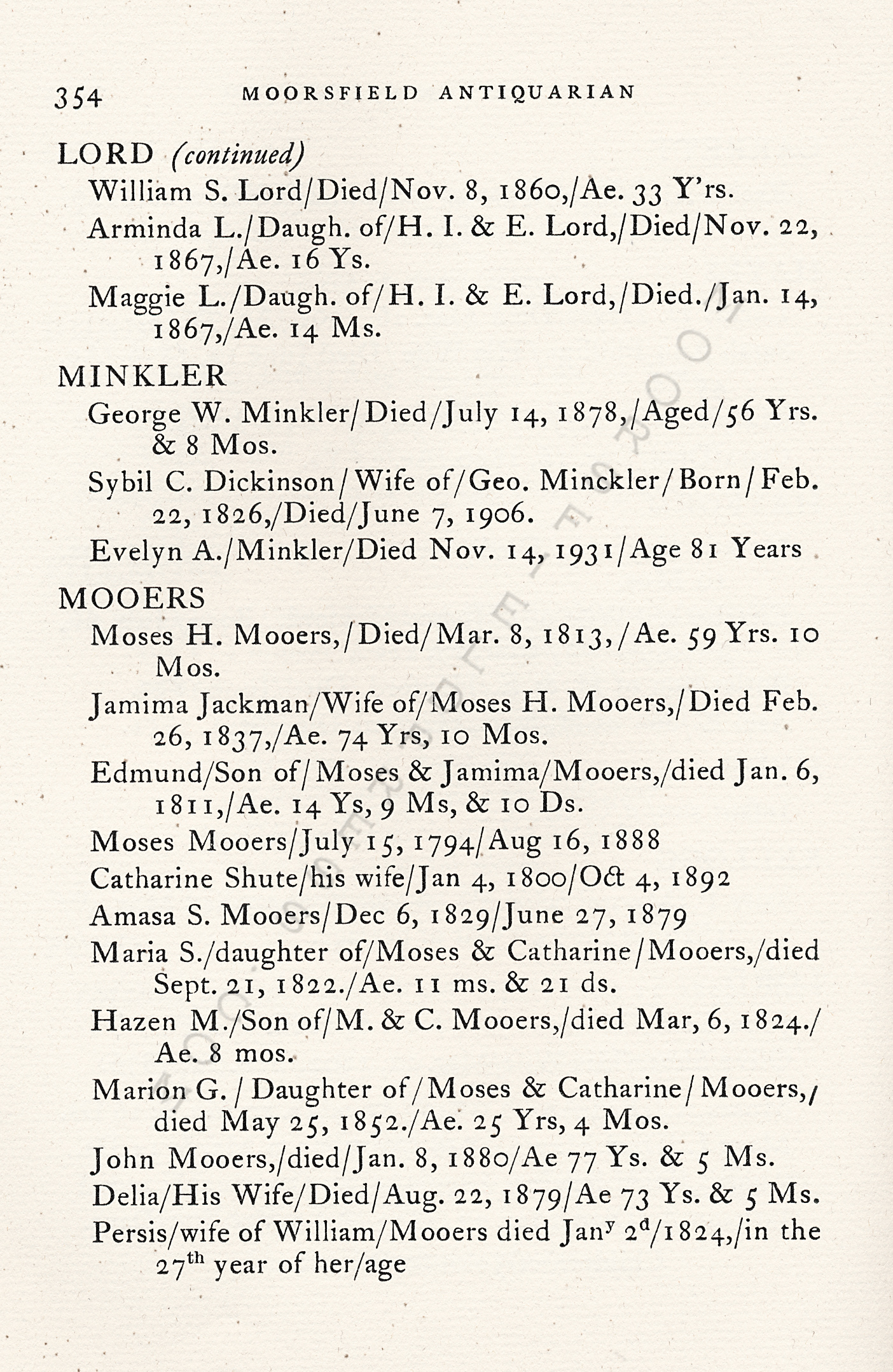 The
                      Moorsfield Antiquarian-Inscriptions from Old
                      Graveyards: the McLellan Cemetery Transcriptions