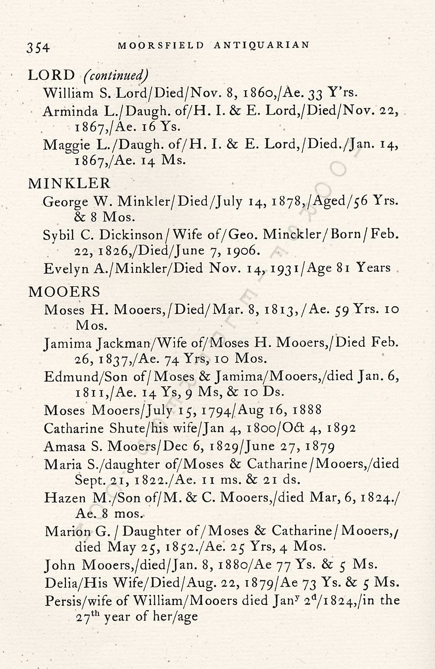 The
                      Moorsfield Antiquarian-Inscriptions from Old
                      Graveyards: the McLellan Cemetery Transcriptions