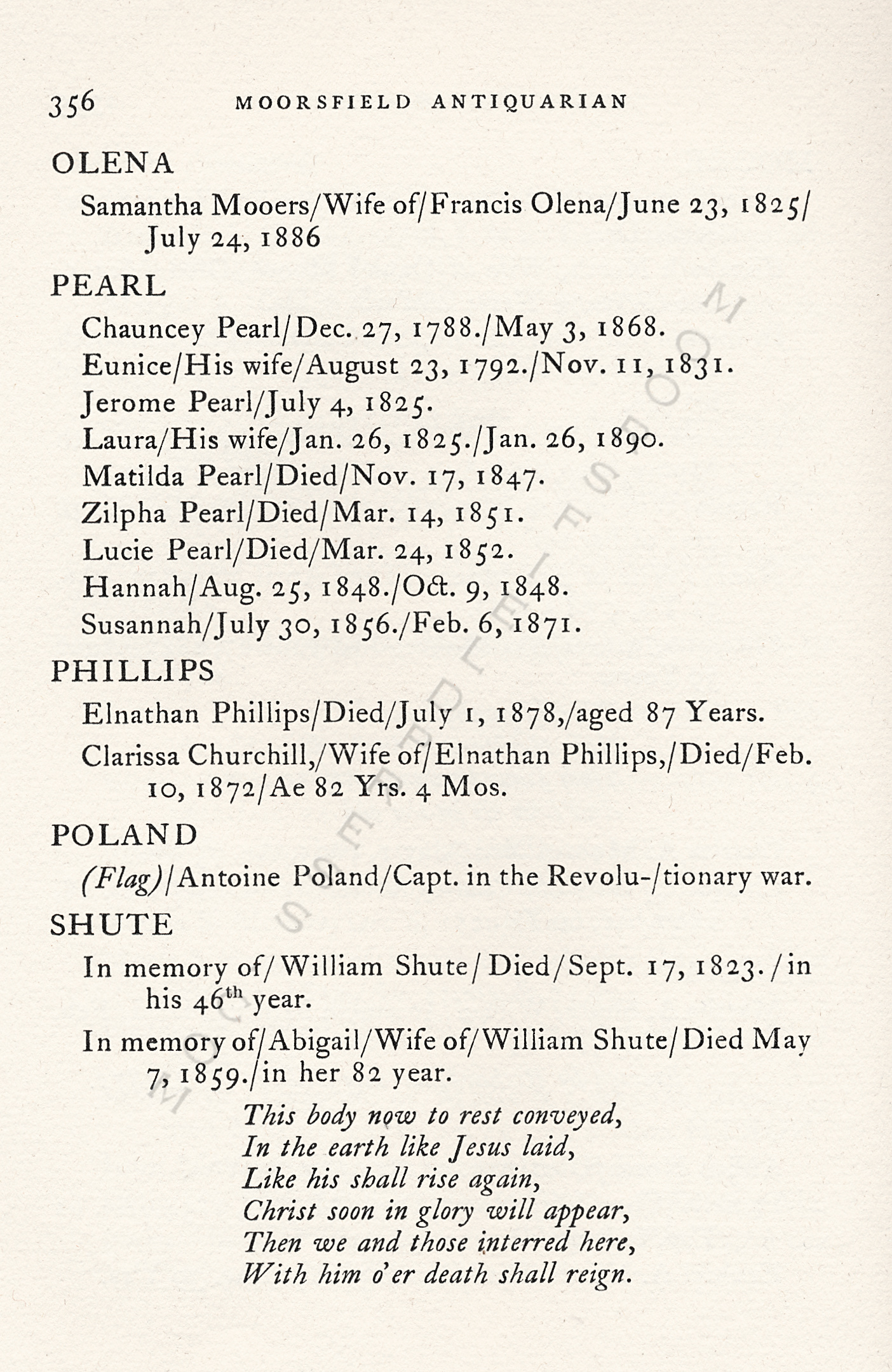 The
                      Moorsfield Antiquarian-Inscriptions from Old
                      Graveyards: the McLellan Cemetery Transcriptions