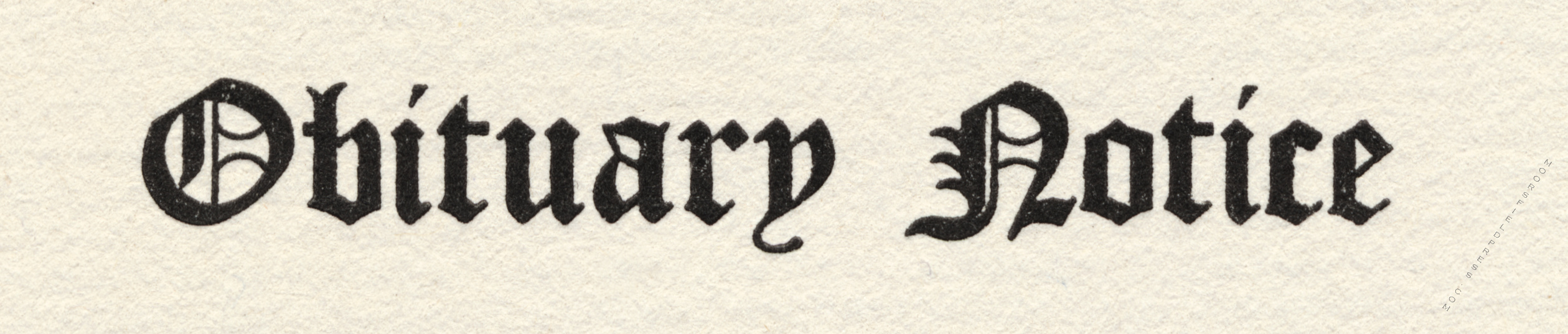 moorsfield press
letterhead old english font