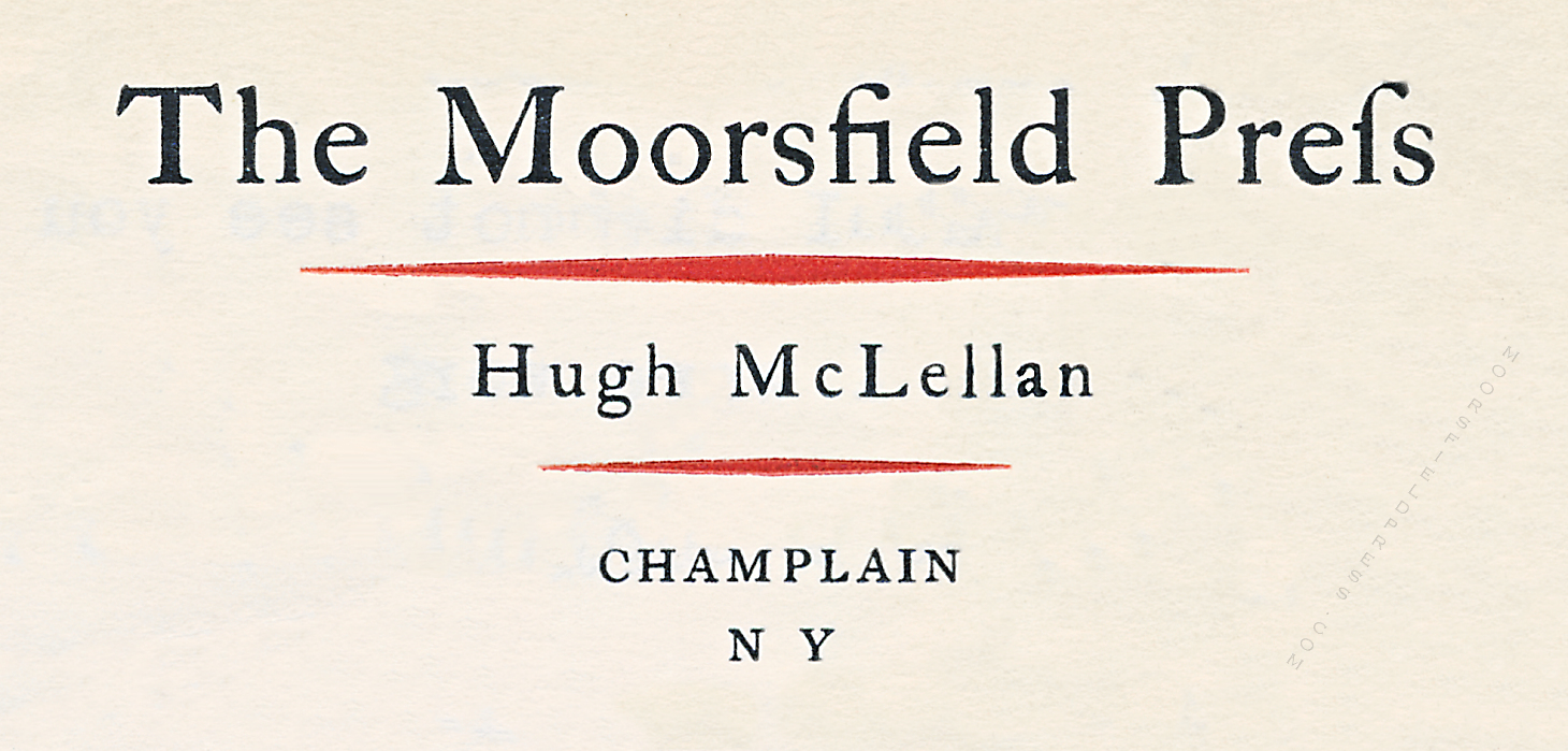 moorsfield press business card hugh
                        mclellan
