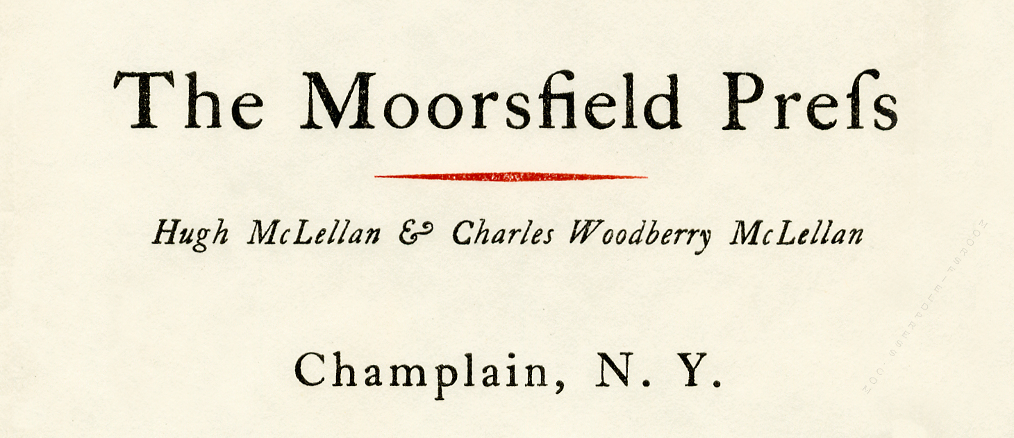 moorsfield press business card hugh
                              mclellan charles woody mclellan