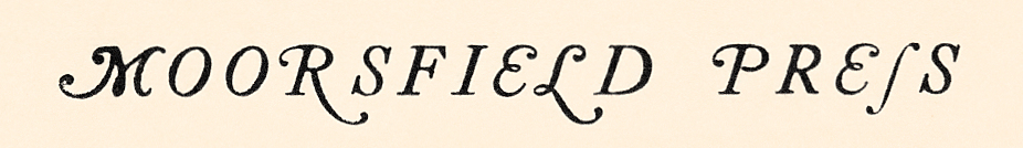moorsfield press letterhead caslon title