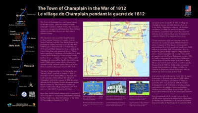 town of champlain in the war ofd 1812-panel