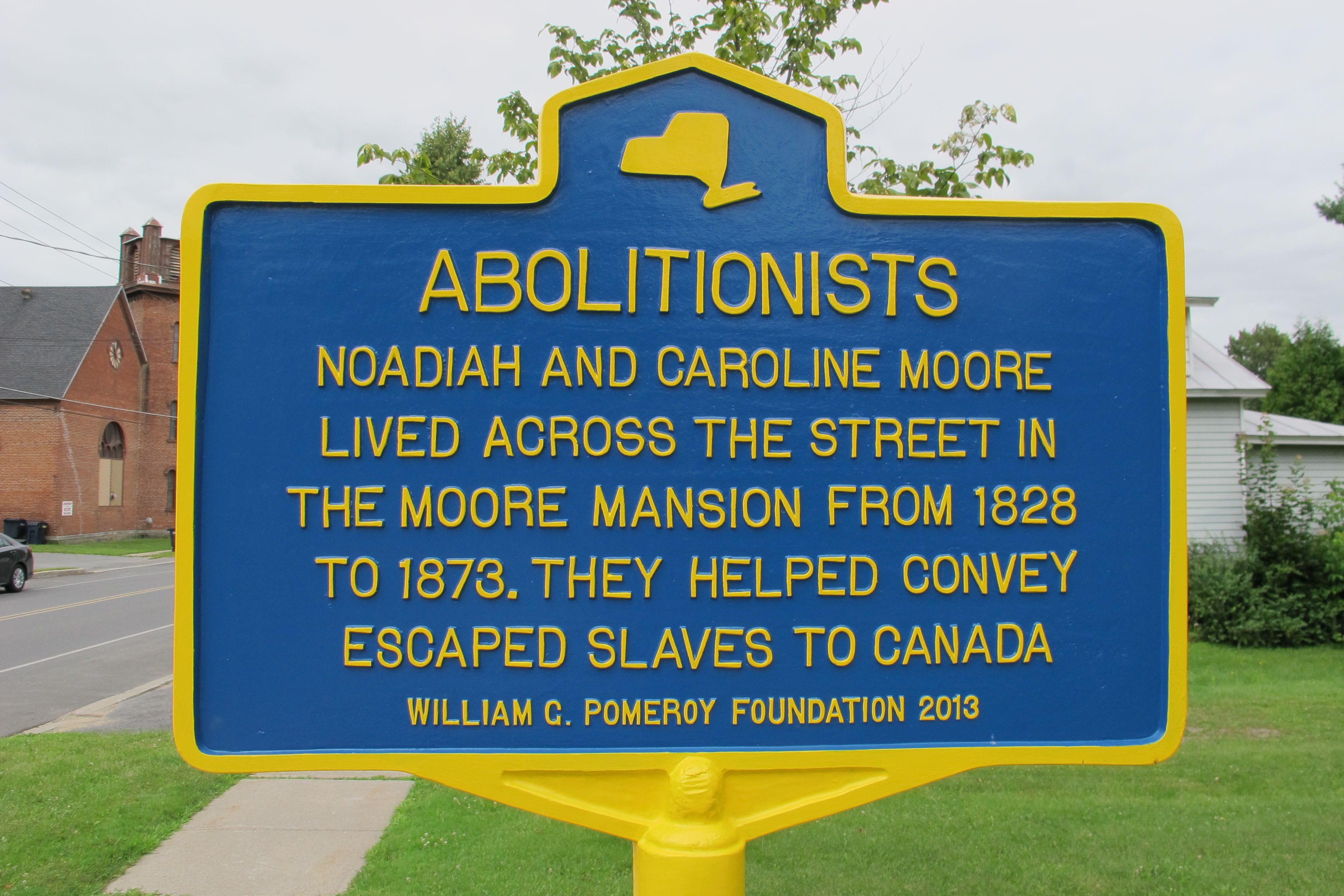 abolitionist Noadiah Moore in Champlain, New York