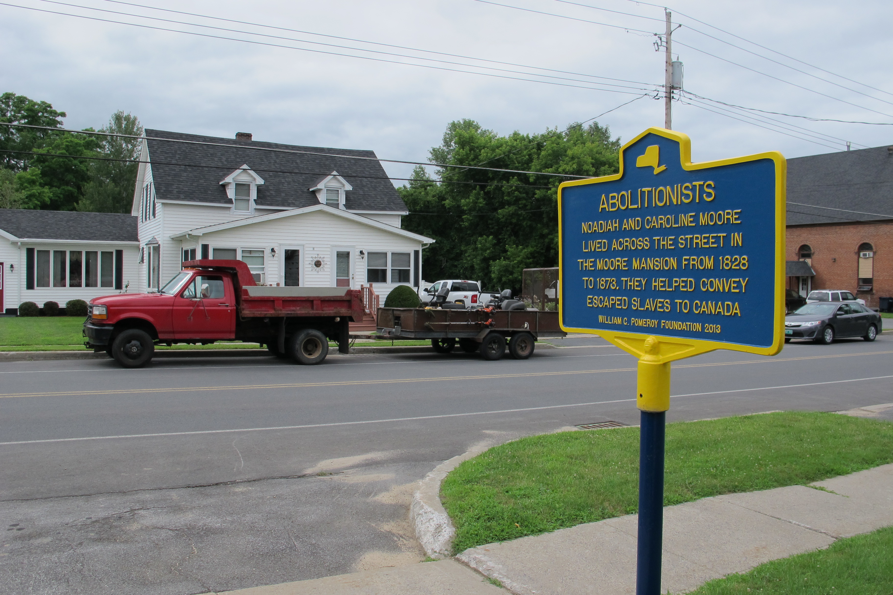 abolitionist Noadiah Moore in Champlain, New York