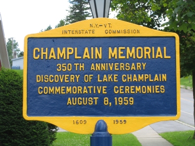 champlain memorial at st marys
              church-350th anniversary in 1959