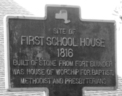 first school house in 1816;
              champlain st in rouses point