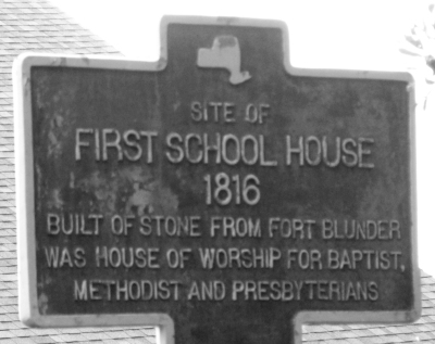 first school house in 1816;
              champlain st in rouses point