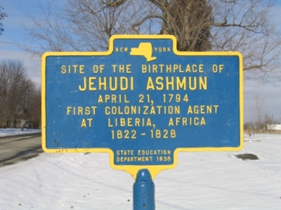 birthplace of jehudi
              ashmun on oak street; village of champlain