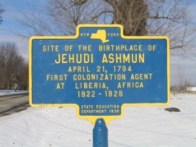 birthplace of jehudi
              ashmun on oak street; village of champlain