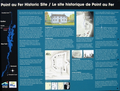 Point
                au Fer panel; point au fer historic site champlain, ny