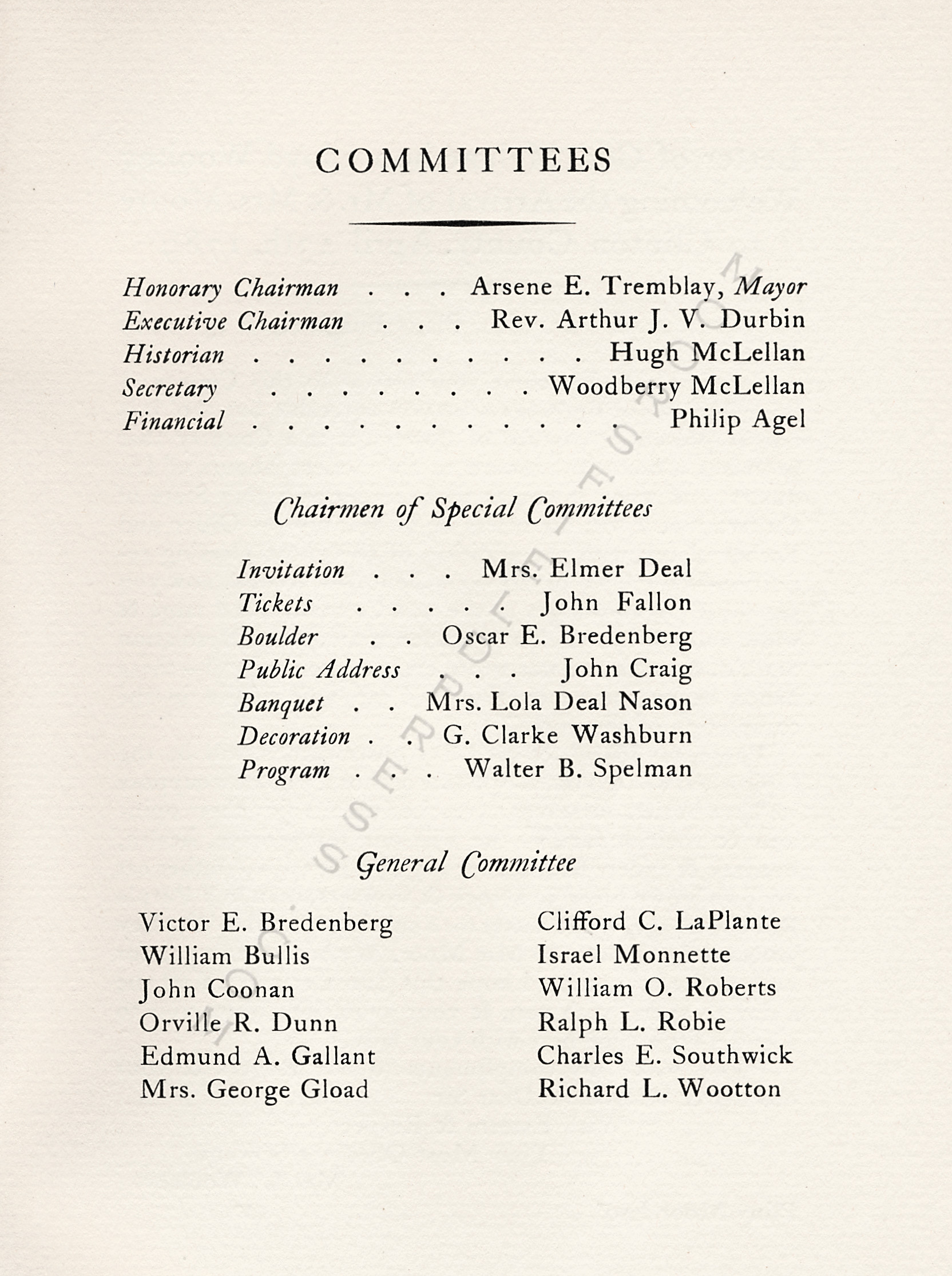 1938
                      SESQUICENTENNIAL TOWN OF CHAMPLAIN