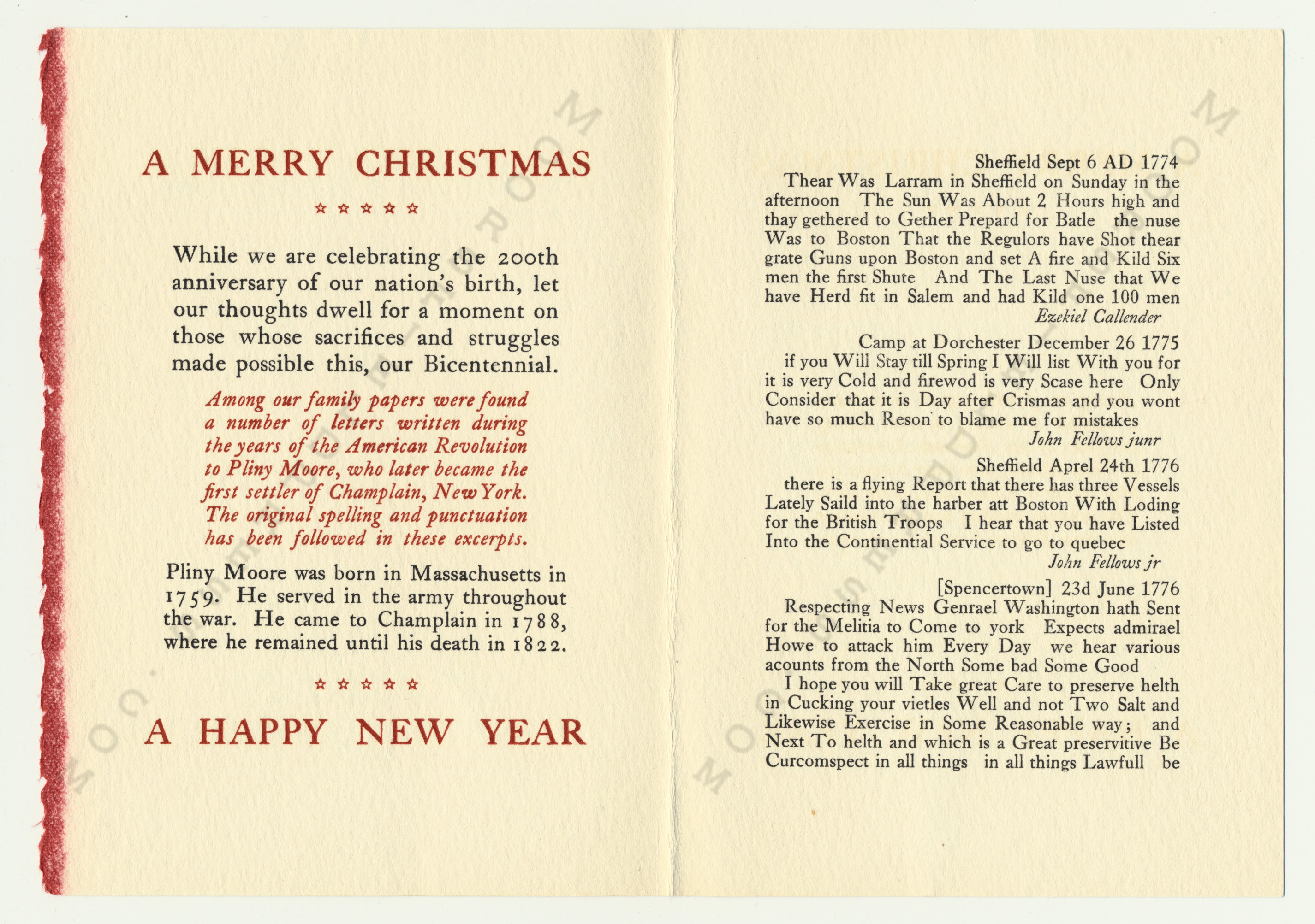 The
                      McLellan Christmas Cards printed by the Moorsfield
                      Press