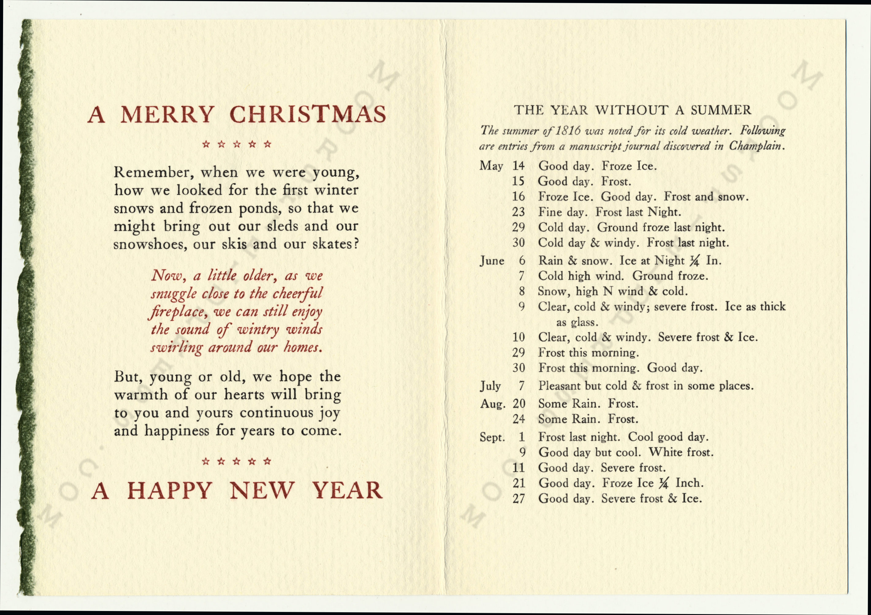 The
                      McLellan Christmas Cards printed by the Moorsfield
                      Press