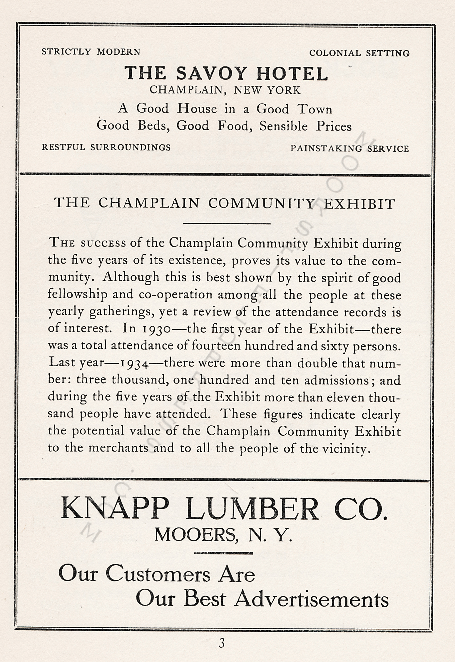 6th Annual
                      Champlain Community Exhibit