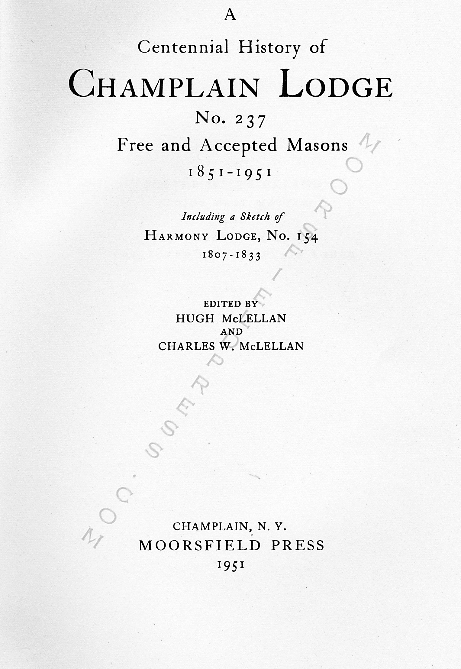 a_centennial_history_of_champlain_masons
                      lodge_1951