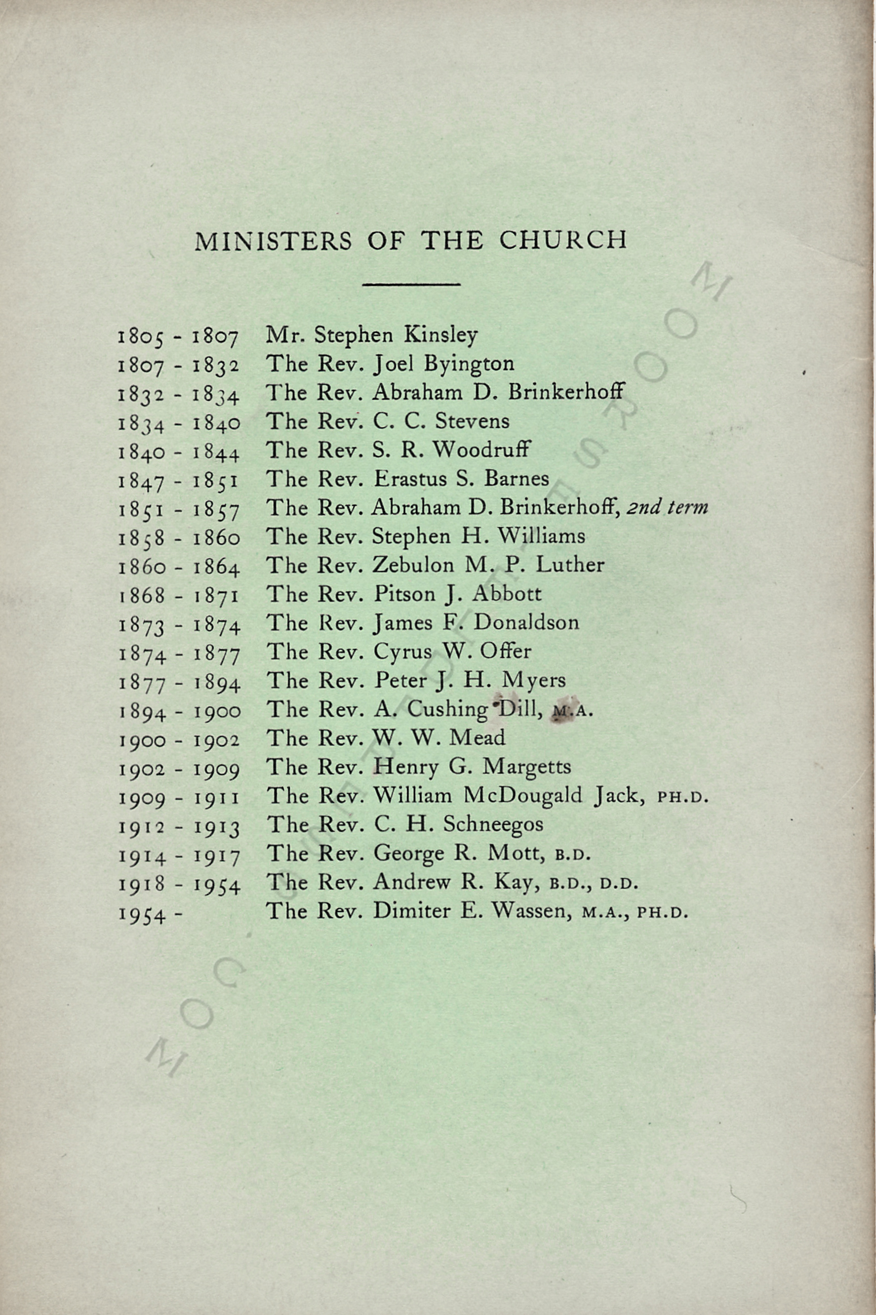 a short
                      history of the presbyterian church of chazy new
                      york 1805-1955