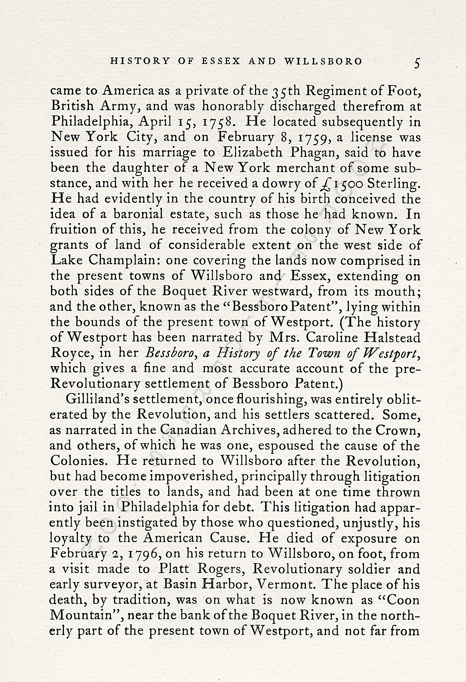A sketch
                      of the history of the town of essex new york