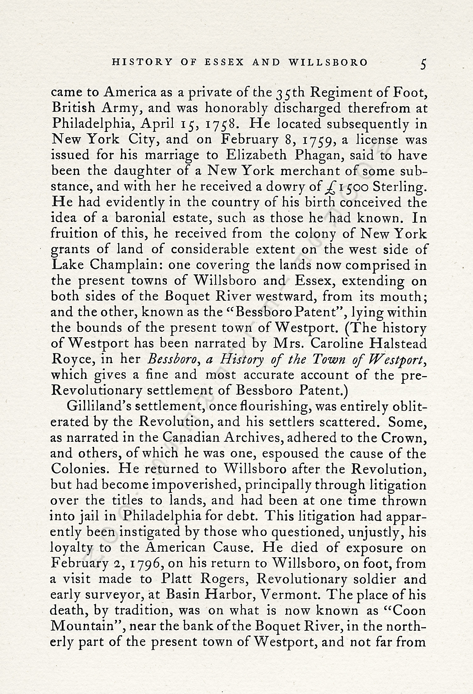 A sketch
                      of the history of the town of essex new york