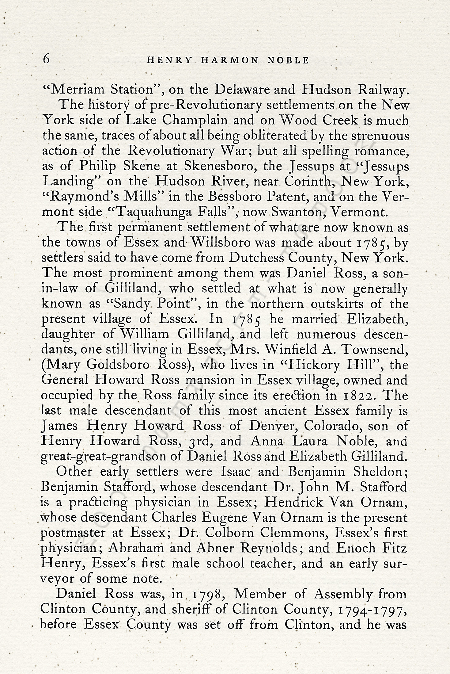 A sketch of
                      the history of the town of essex new york