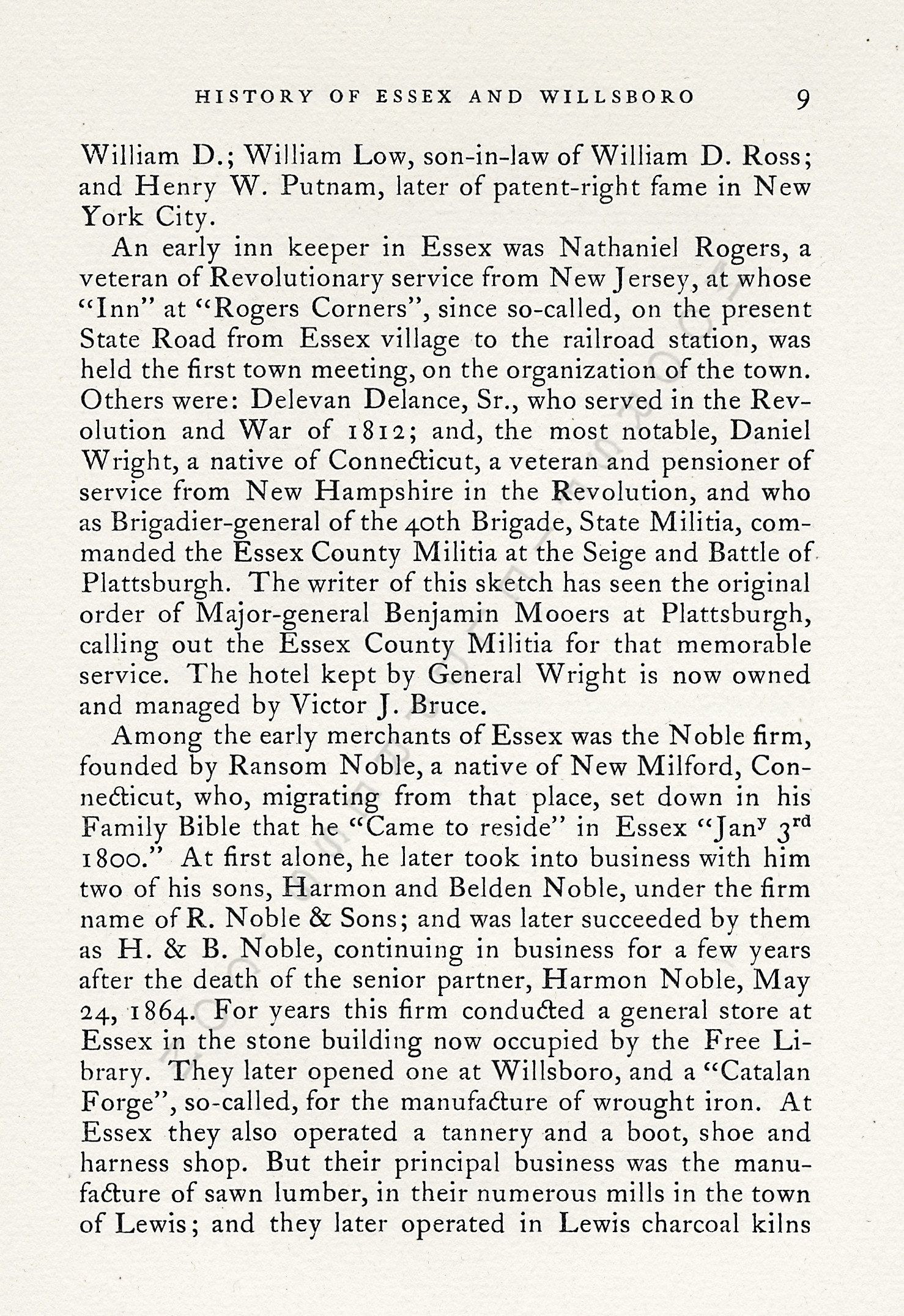 A sketch
                      of the history of the town of essex new york