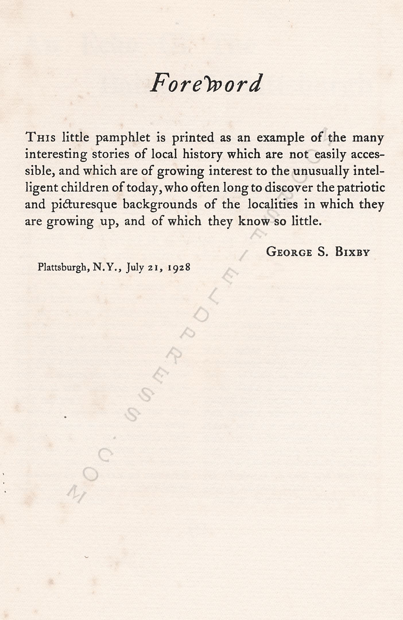 An Echo of
                      the Battle of Plattsburgh by Mrs. Milo H.
                      Marshall