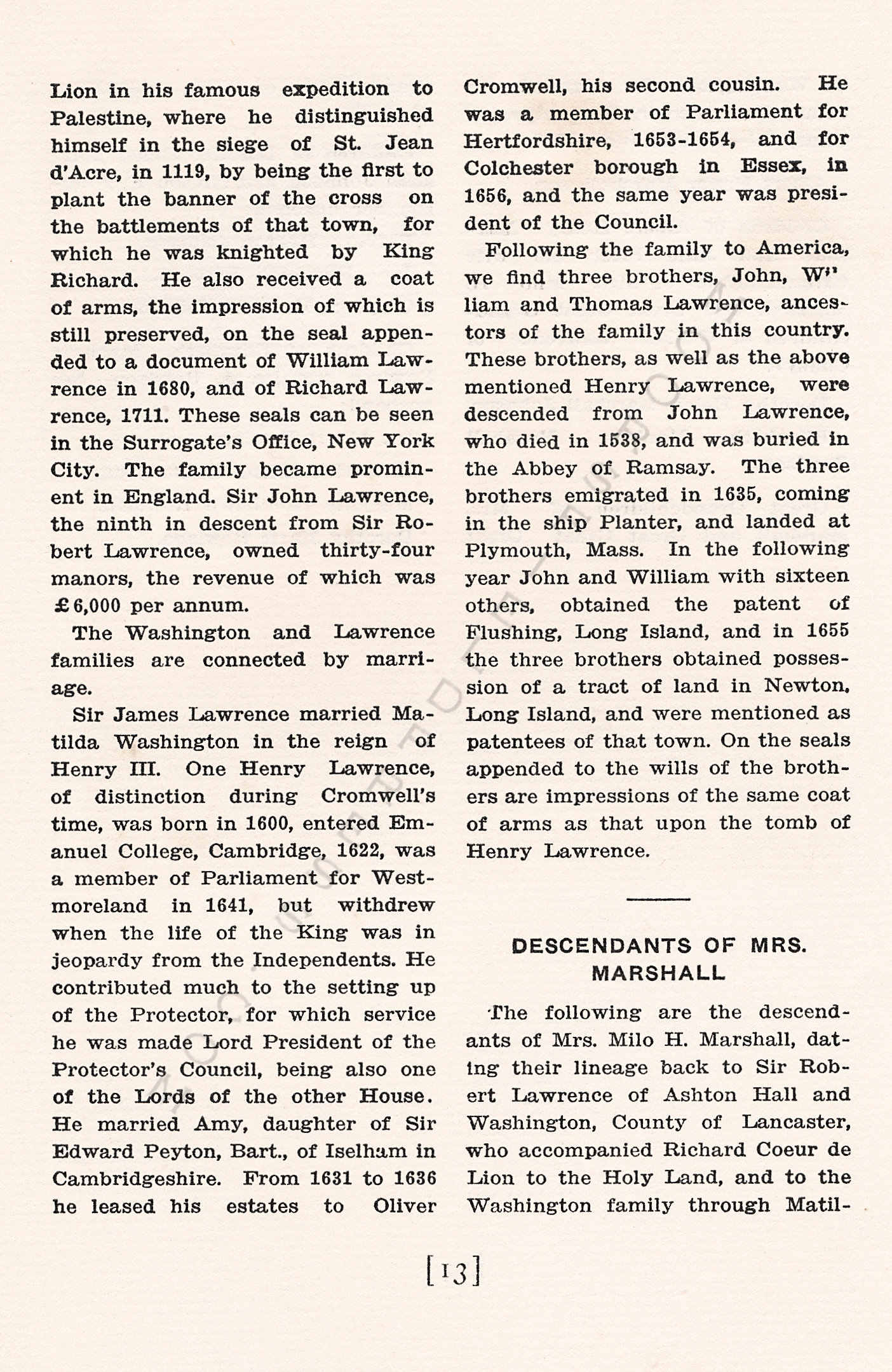 An Echo of
                      the Battle of Plattsburgh by Mrs. Milo H.
                      Marshall