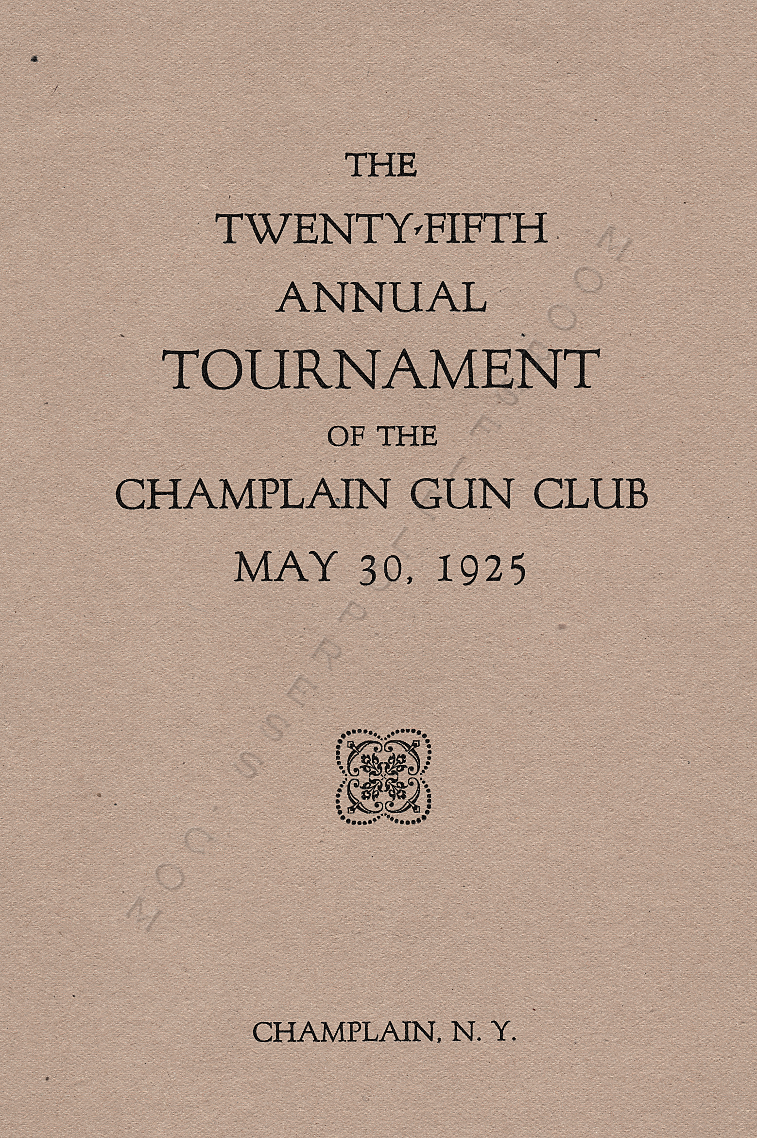 Champlain
                      Gun Club 1925