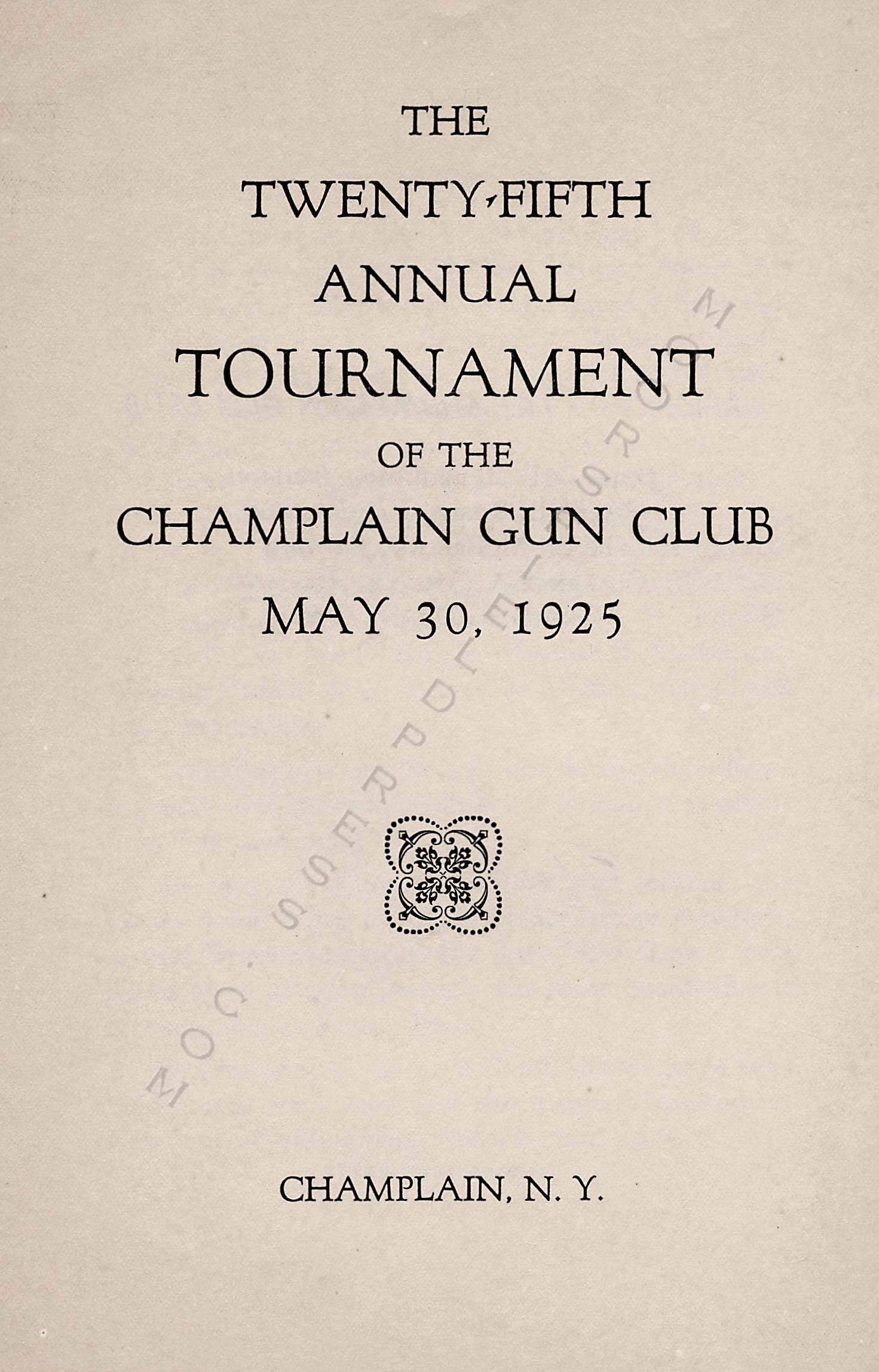 Champlain
                      Gun Club 1925