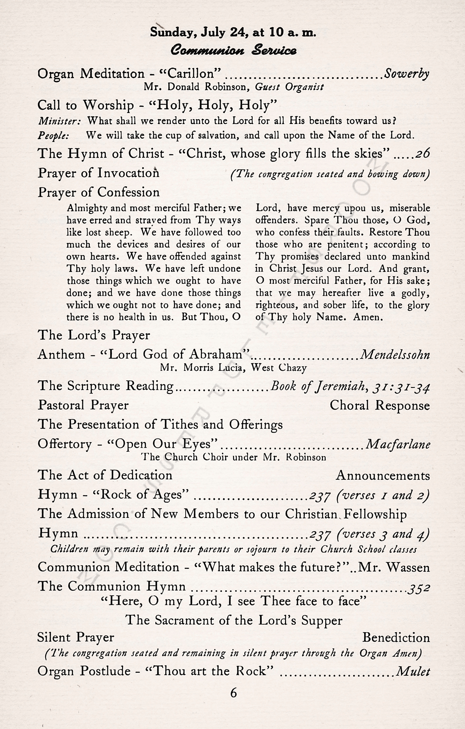a short
                      history of the presbyterian church of chazy new
                      york 1805-1955