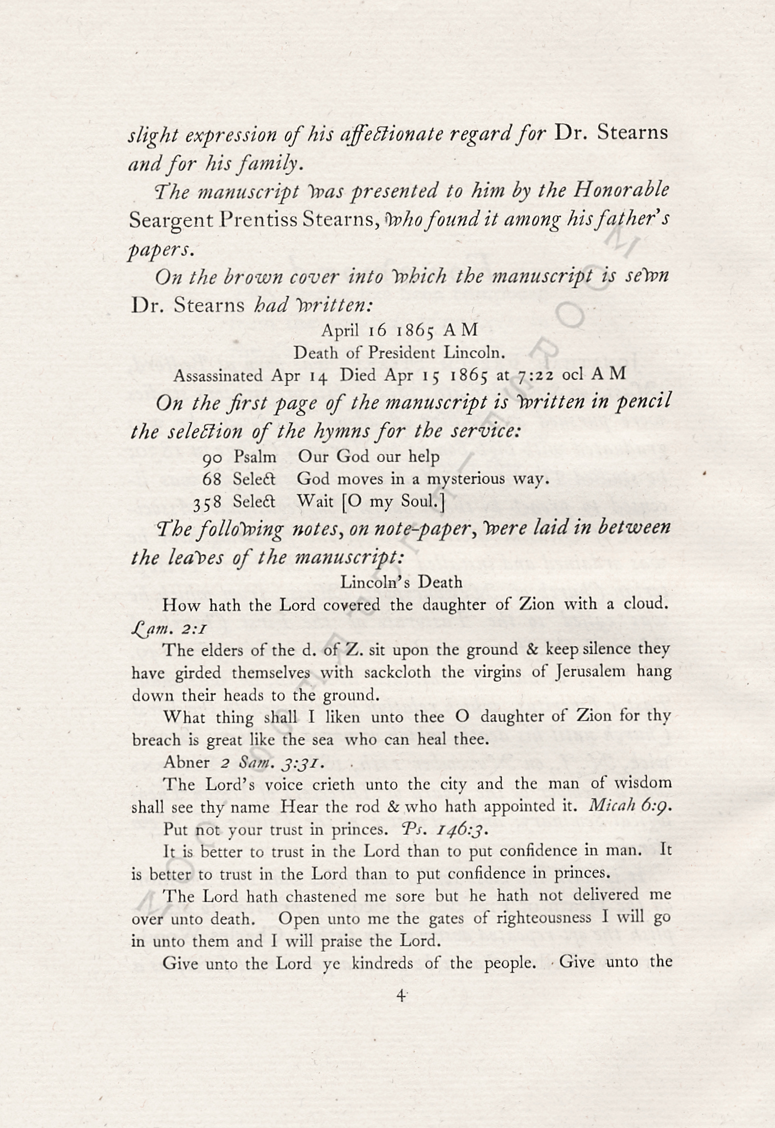 death of
                      president lincoln by jonathan french stearns 1865