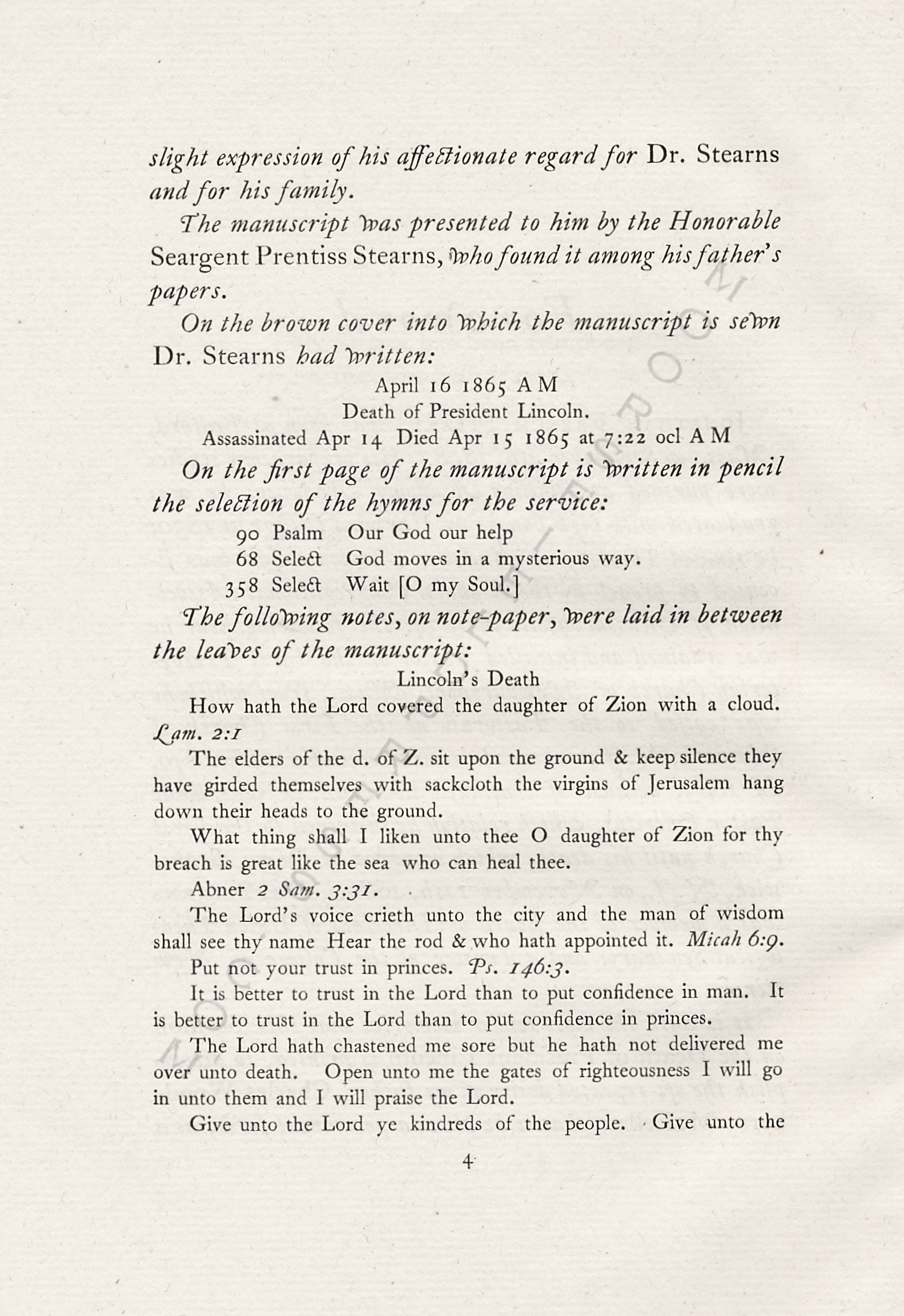 death of
                      president lincoln by jonathan french stearns 1865