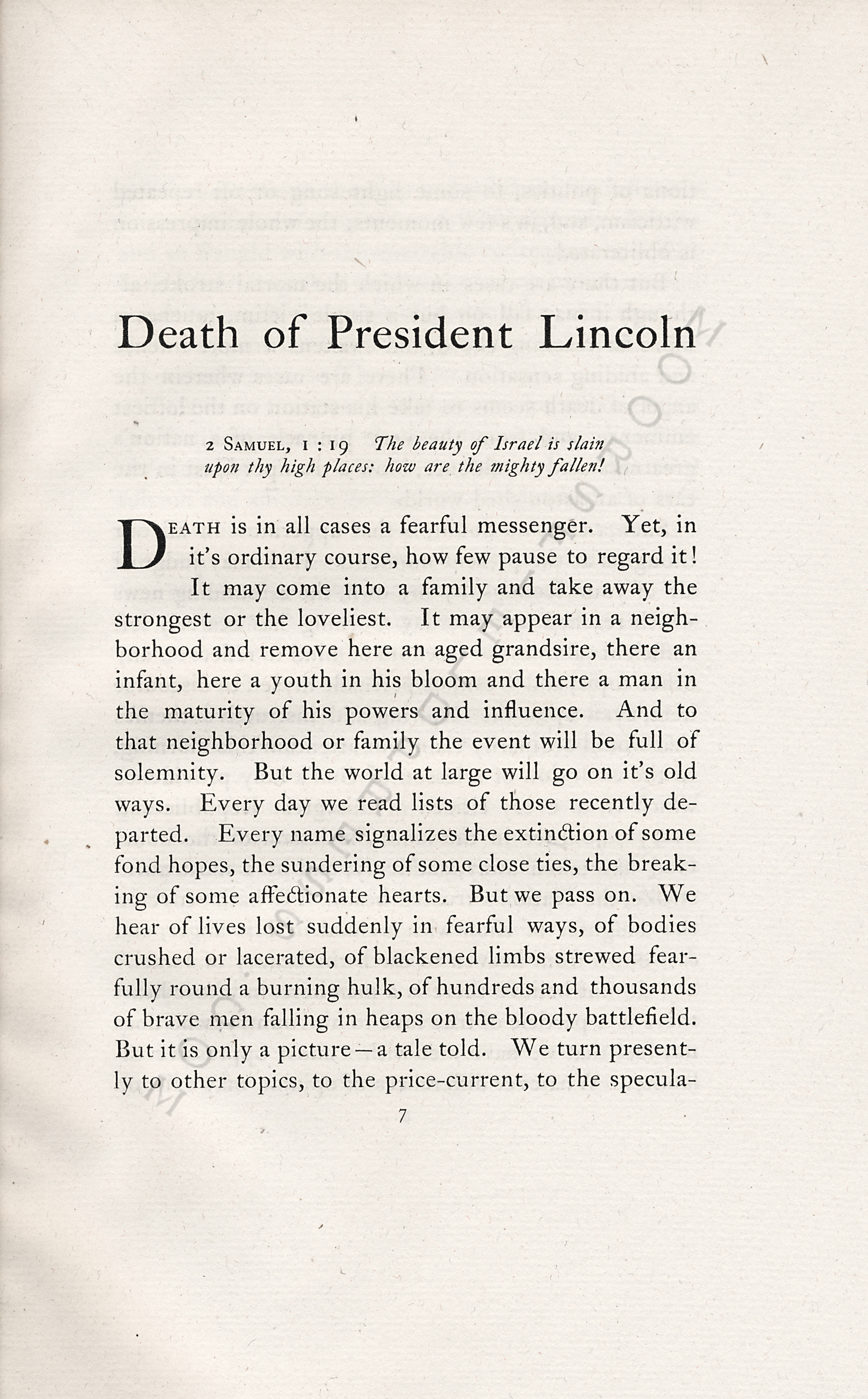 death of
                      president lincoln by jonathan french stearns 1865