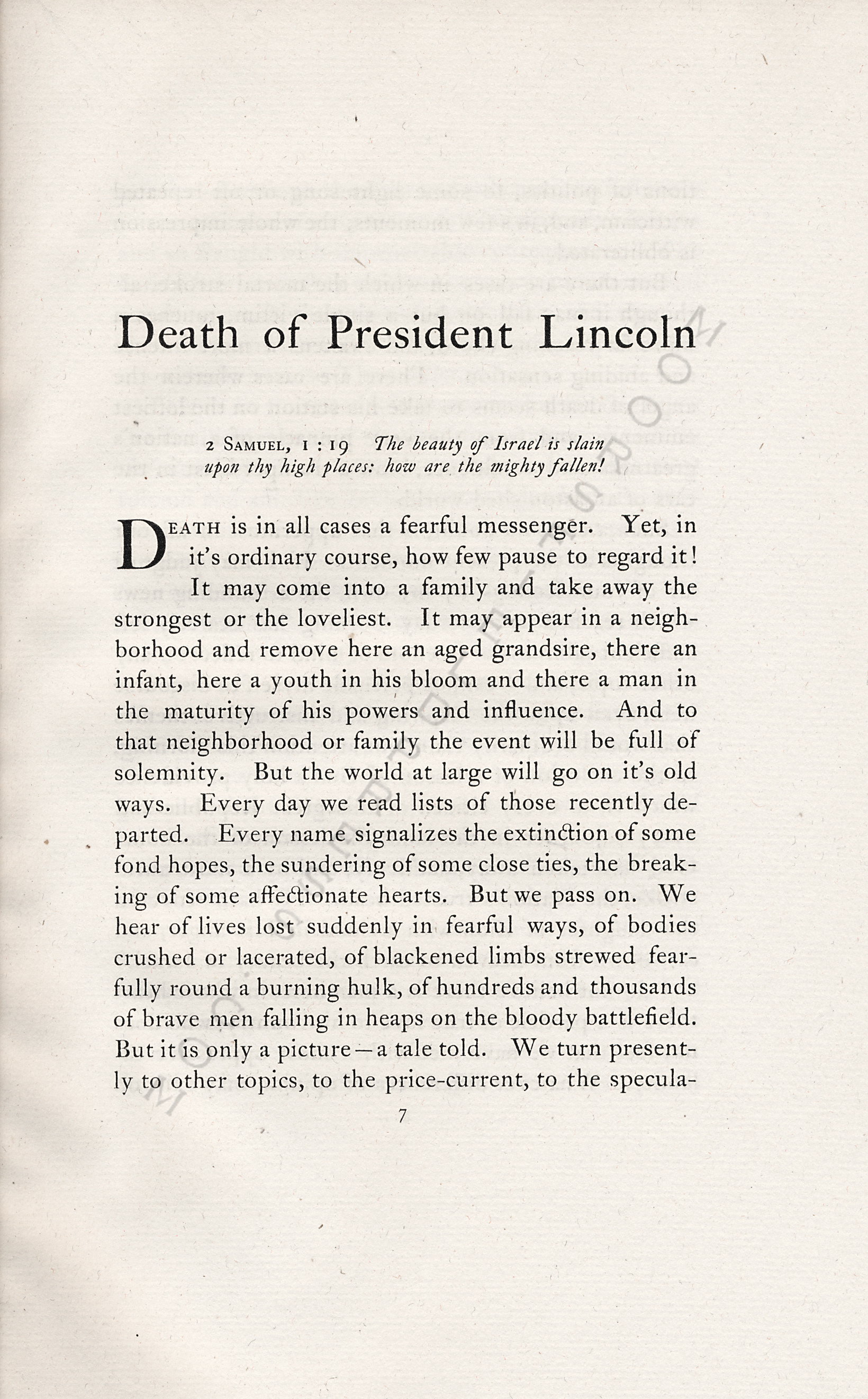 death of
                      president lincoln by jonathan french stearns 1865