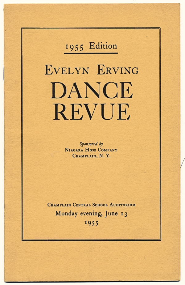 Evelyn
                      Erving Dance Revue sponsored by the Niagara Hose
                      Company 1955