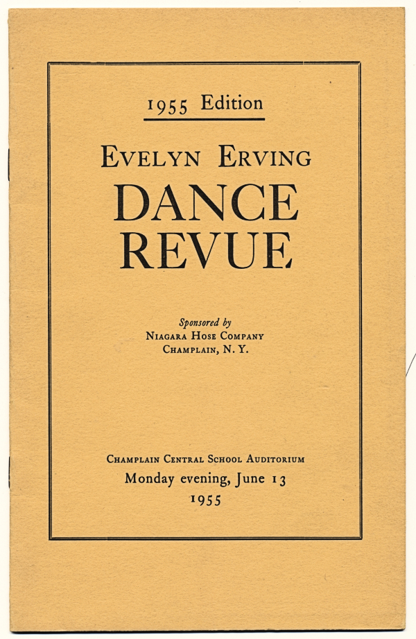 Evelyn
                      Erving Dance Revue sponsored by the Niagara Hose
                      Company 1955