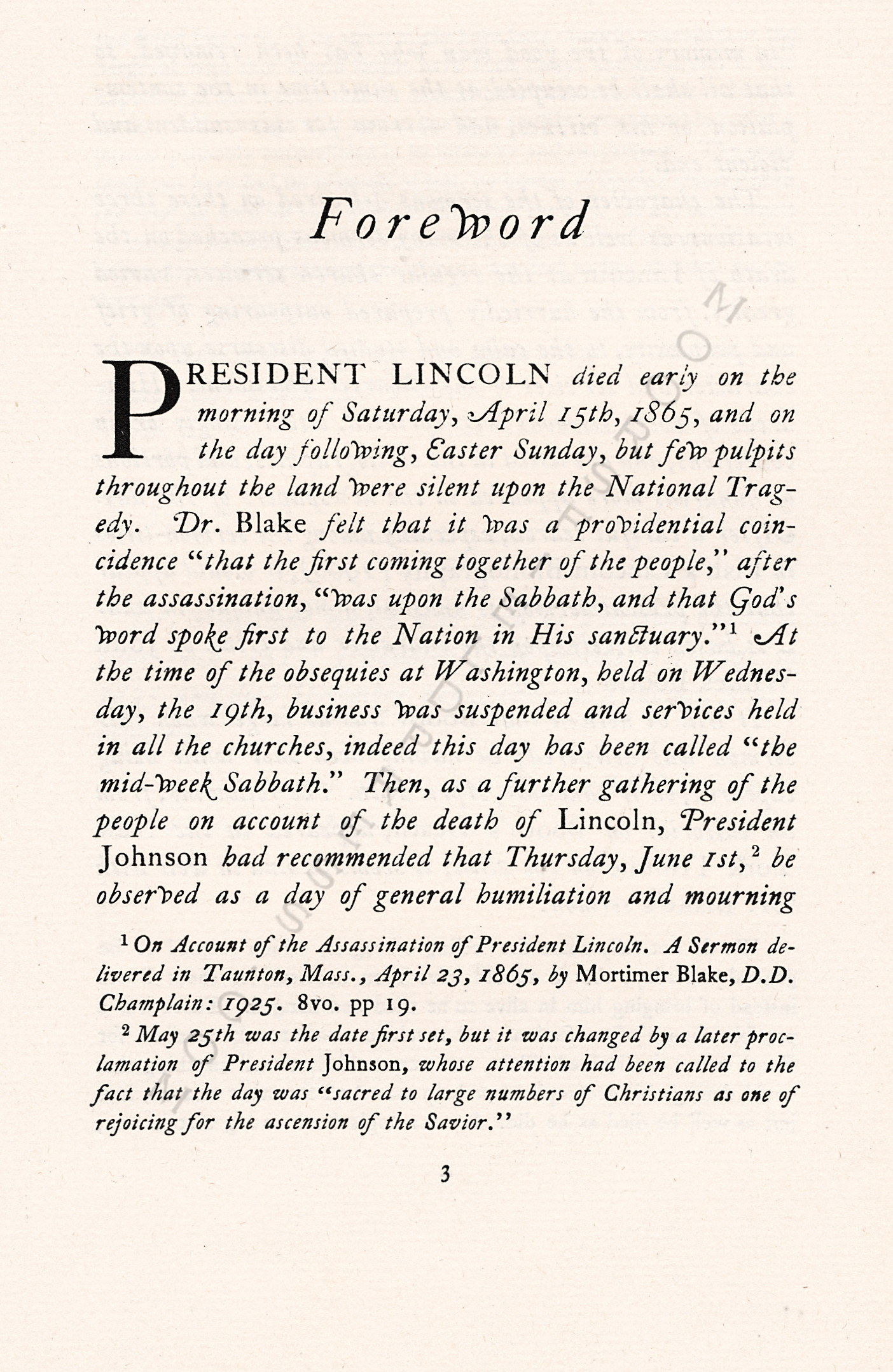 Human
                      Depravity - A Sermon on John Wilkes Booth by
                      Mortimer Blake 1865