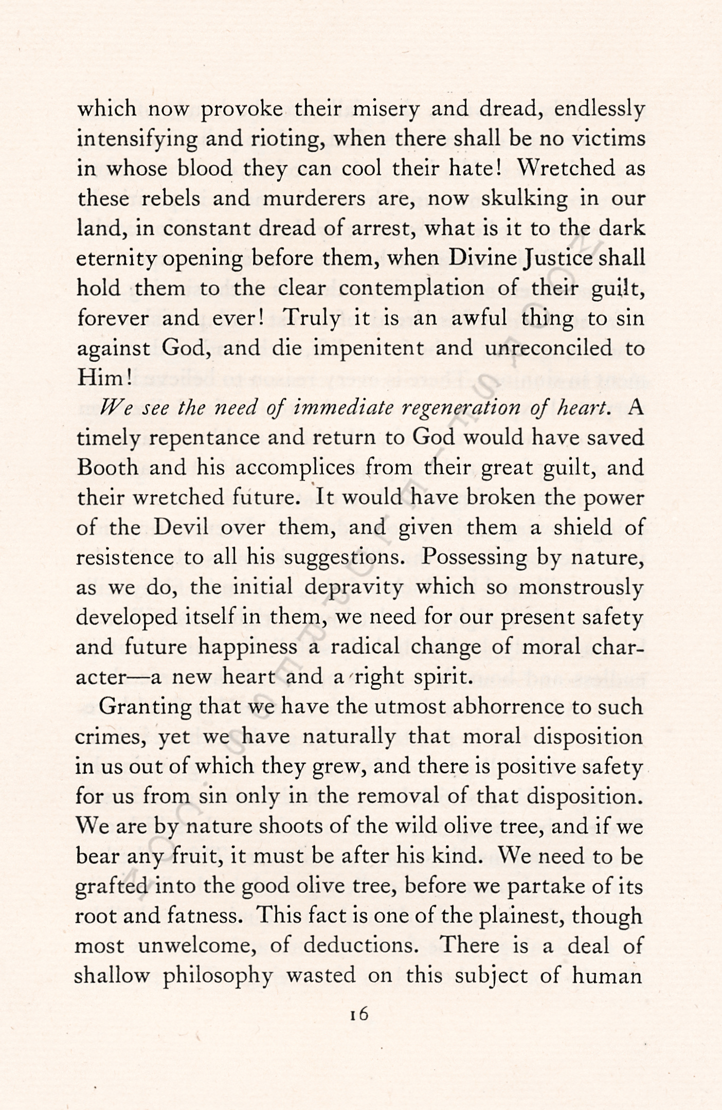 Human
                      Depravity - A Sermon on John Wilkes Booth by
                      Mortimer Blake 1865