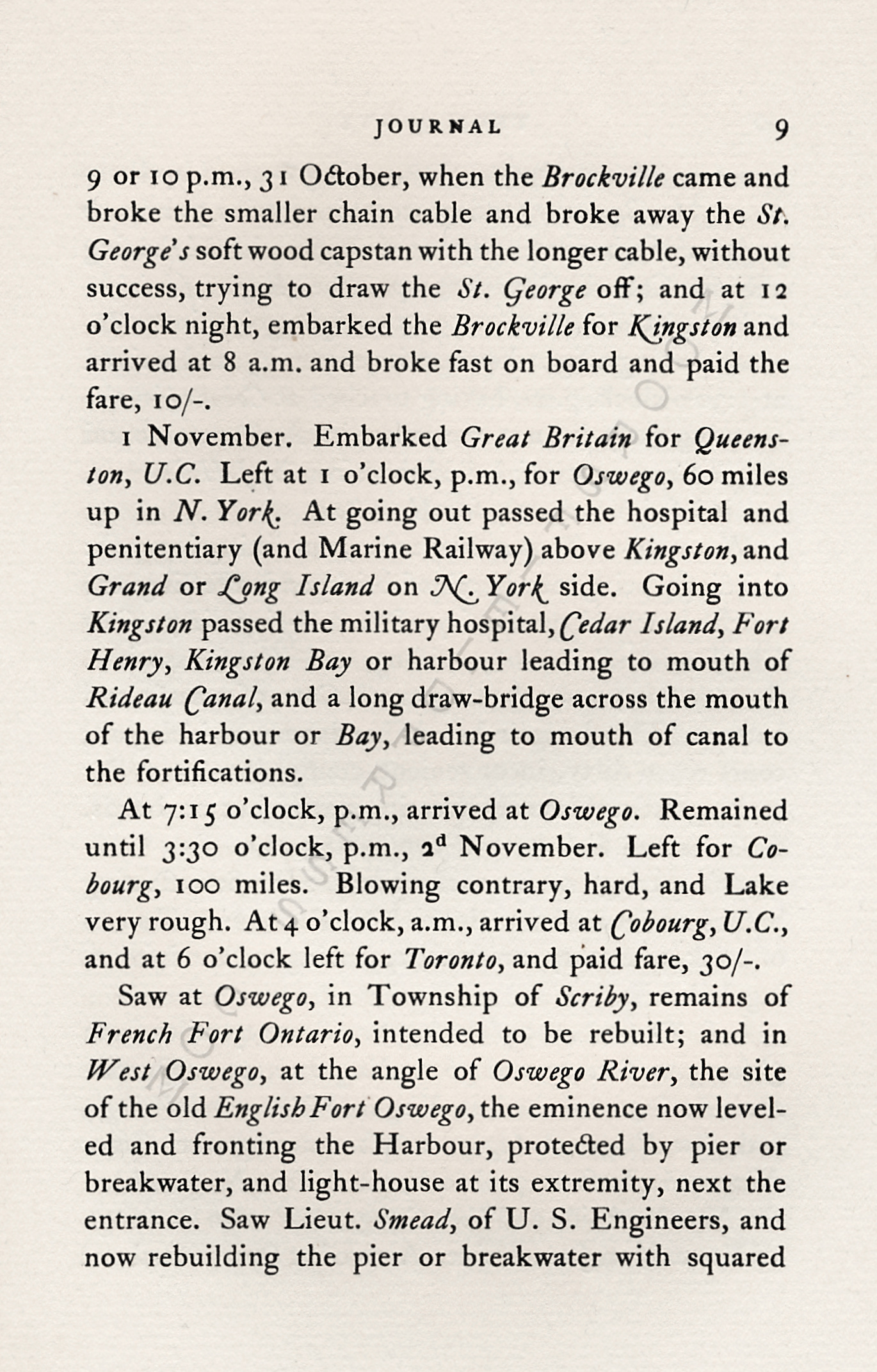 JOURNAL OF
                      THOMAS NYE WRITTEN DURING A JOURNEY BETWEEN
                      MONTREAL & CHICAGO IN 1837