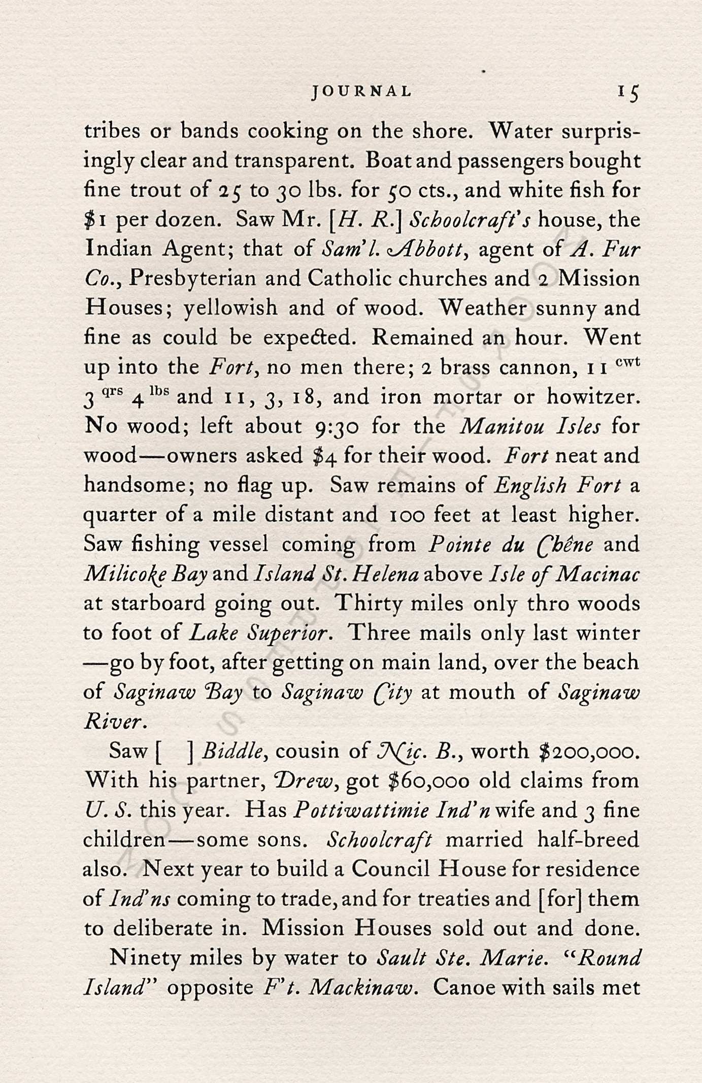 JOURNAL OF
                      THOMAS NYE WRITTEN DURING A JOURNEY BETWEEN
                      MONTREAL & CHICAGO IN 1837